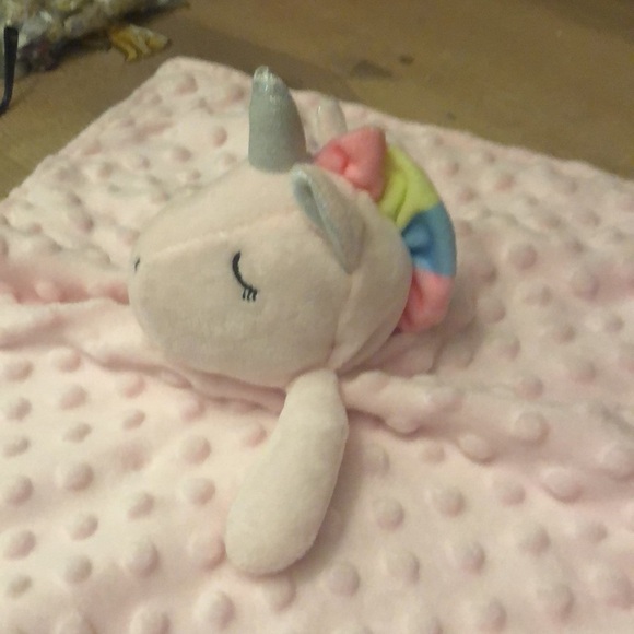 Baby Lovey Security Blanket Unicorn Nubby Pink Girl - Picture 4 of 6